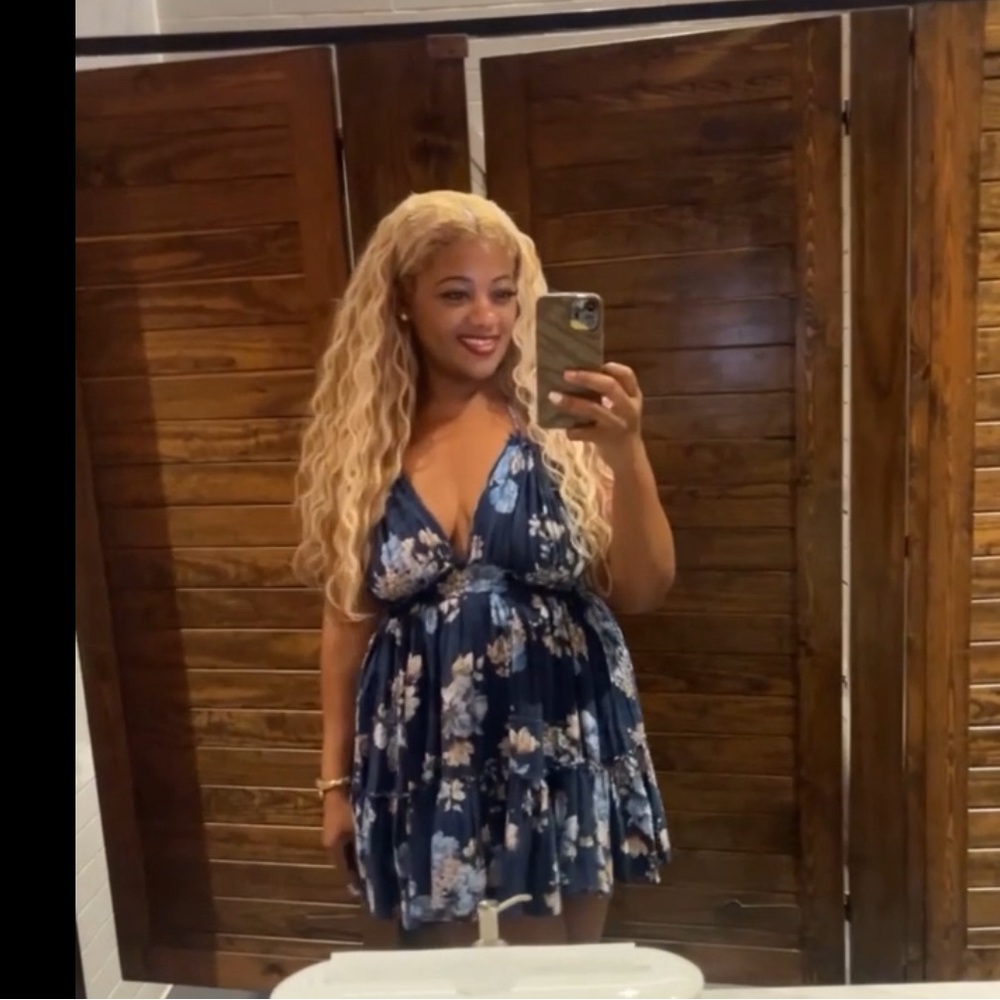 Babydoll Top Blue L - Picture 3 of 4